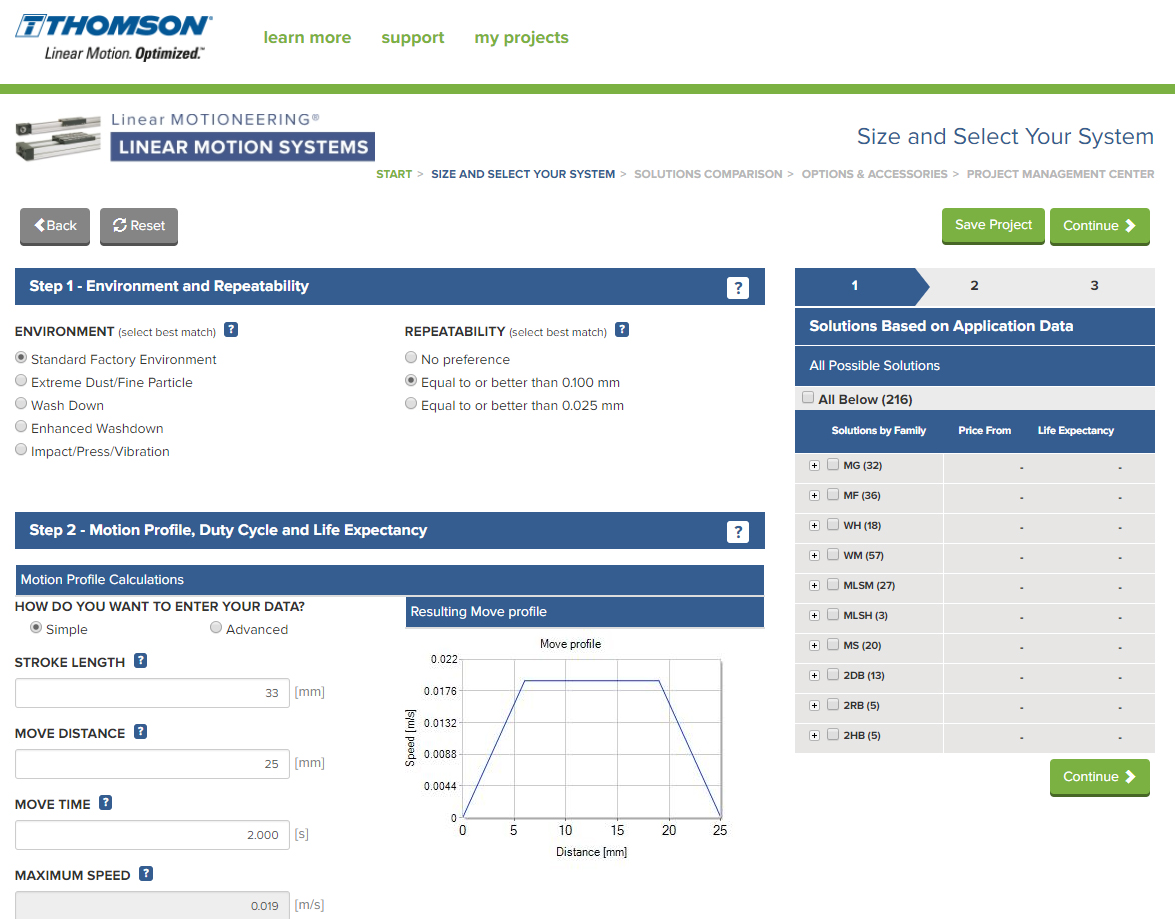 Thomson Launches Upgraded Online Product Sizing and Selection Tool for Linear Motion Systems